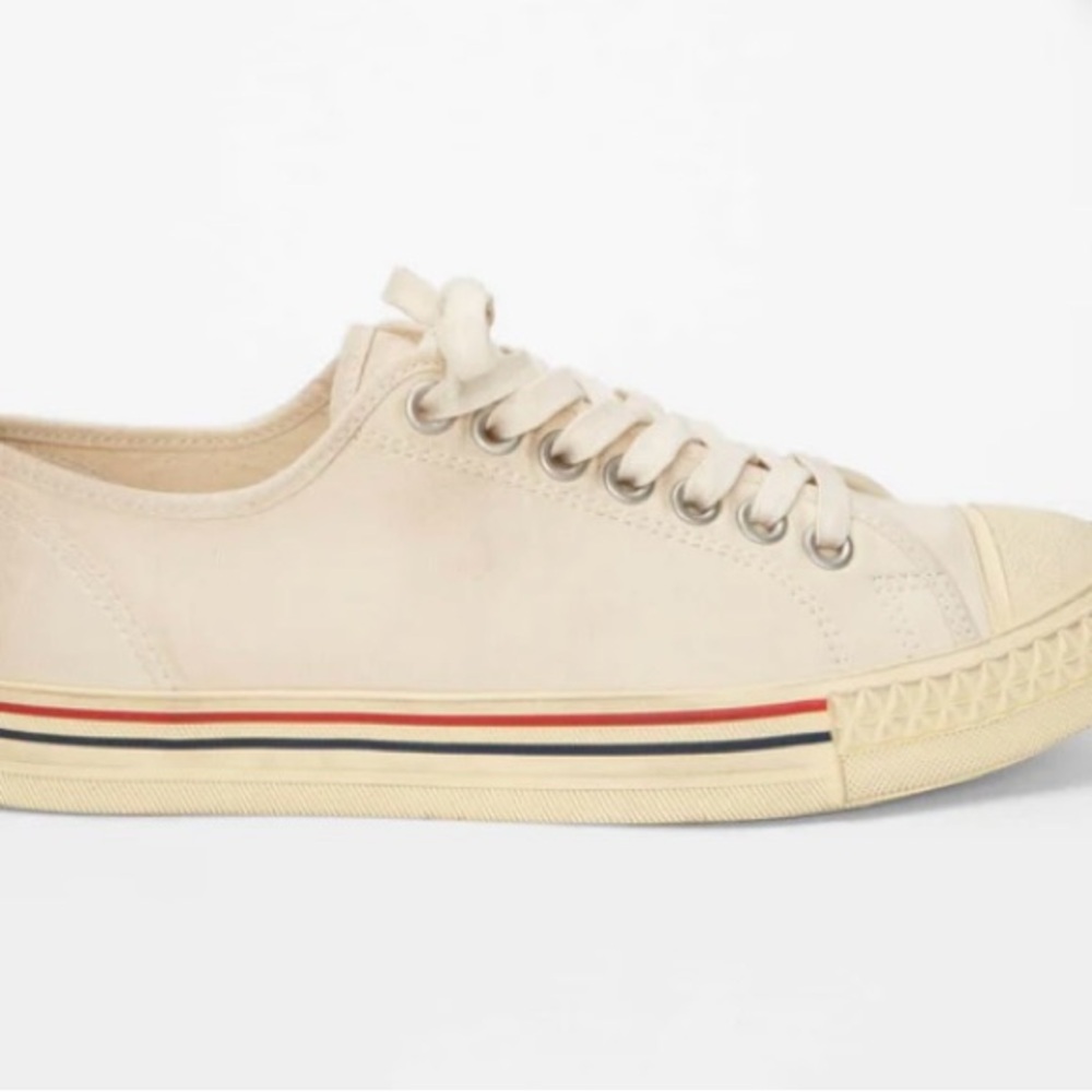 HOOD 1967 ROCKET 🚀 VINTAGE STYLE LOW TOP SNEAKERS, VINTAGE STYLE OFF WHITE NWT - Picture 7 of 10